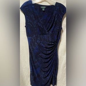 Lauren By Ralph Lauren Blue & Black Dress